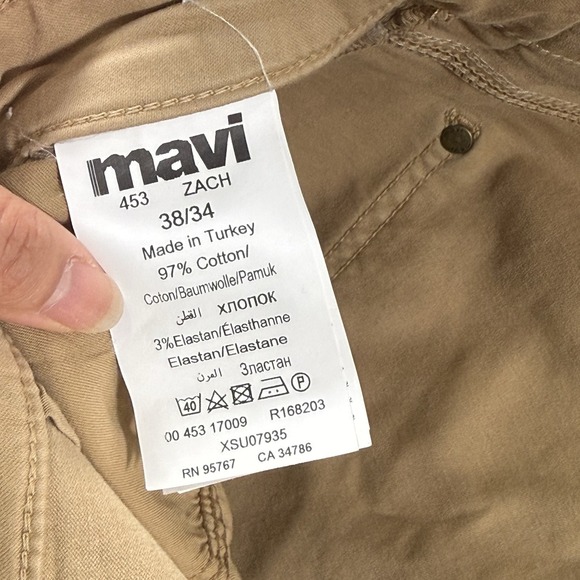 Mavi Jeans Pants Men's 38x34 Brown Zach Straight Leg Chino Classic Casual - Picture 6 of 16
